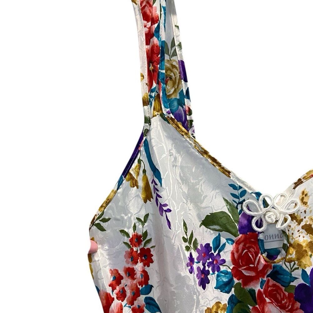 Adonna Vintage Sleepwear Floral Slip Dress Lingerie Women's Medium Cottagecore - Picture 4 of 10